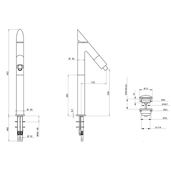 Смеситель для раковины Bongio Mini One 41532/20CR хром