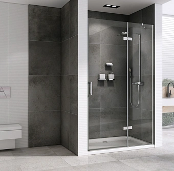 Душевая дверь Abber Zart AG08110 195х110см стекло прозрачное