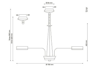 Люстра подвесная Lucia Tucci NATURA 157.8 40Вт 8 лампочек LED