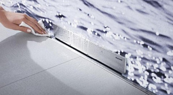 Щелевой душевой трап GEBERIT Duofix 111.580.00.1 50х50см горизонтальный сток