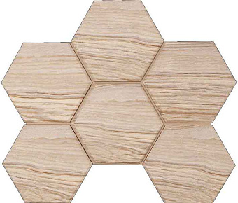 Керамическая мозаика ESTIMA Selection Mosaic/SI02_NS/25x28,5x10/Hexagon бежевый 25х28,5см 0,071кв.м.