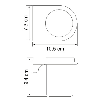 Стакан в ванную WASSERKRAFT Kammel K-8300 K-8328 хром