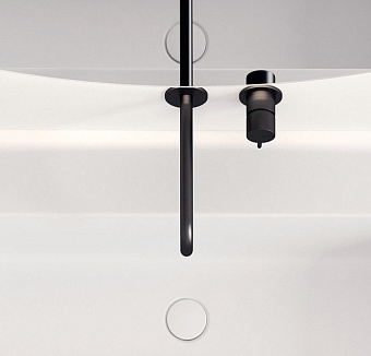 Смеситель для раковины Cisal Less New LN00551640 чёрный (матовый)