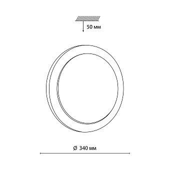 Светильник настенно-потолочный Sonex KAFA 7606/CL 30Вт LED