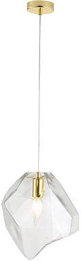 Светильник подвесной CRYSTAL LUX NUESTRO NUESTRO SP1 GOLD/TRANSPARENT 40Вт E14