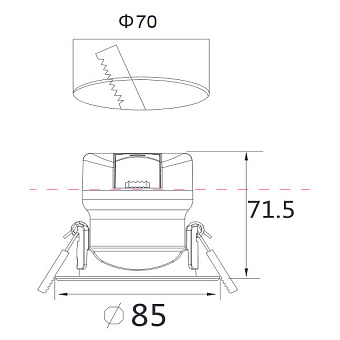 Светильник точечный встраиваемый Maytoni Phill DL014-6-L9W 9Вт LED