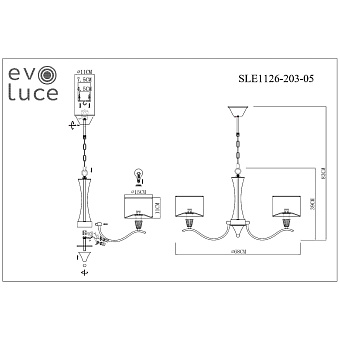 Светильник подвесной Evoluce CASSIA SLE1126-203-05 200Вт E14