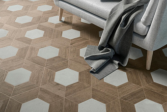 Матовый керамогранит WOW 60 Grad 120283 Grad Trapezium Wood Dark 9,8х23см 0,334кв.м.