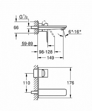 Смеситель для раковины GROHE Lineare New 19409DC1 сталь