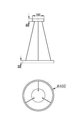 Светильник подвесной Maytoni Rim MOD058PL-L22W3K 25Вт LED