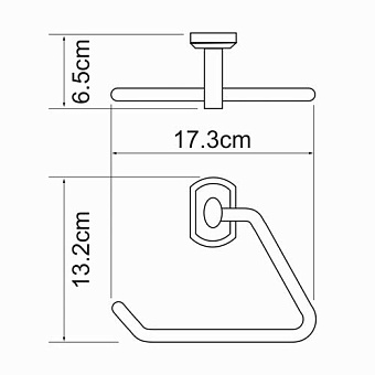 Полотенцедержатель WASSERKRAFT Oder K-3000 K-3061 хром 17см
