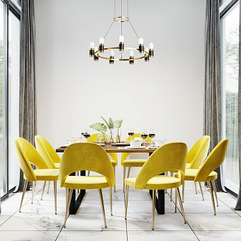 Люстра подвесная De Markt Вальтер 551012609 90Вт 1 лампочек LED