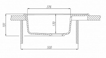 Мойка кухонная Акватон Чезана 1A711232CS290 56,8х43,7см бежевый