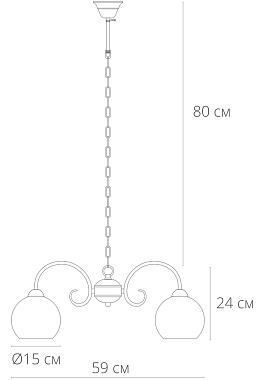Люстра подвесная Arte Lamp MARGO A9317LM-3AB 60Вт 3 лампочек E27