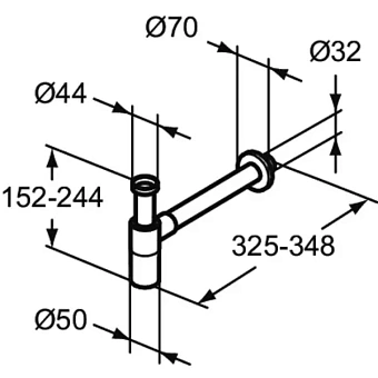 Сифон для раковины бутылочный IDEAL STANDARD T4441GN