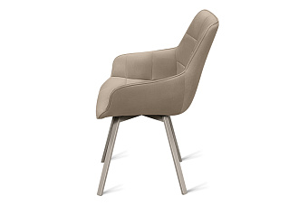 Кухонный стул поворотный AERO 56х61х85см велюр/сталь Latte