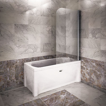 Стеклянная шторка на ванну RADOMIR РАДОМИР 1-10-0-2-0-100 140х75см