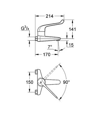Смеситель для раковины GROHE Euroeco Speсial 32823000 хром