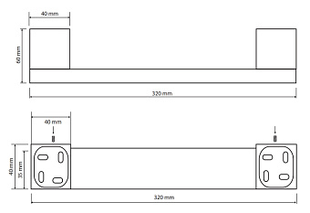 Поручень для ванной BEMETA NERO 135507670 32см чёрный