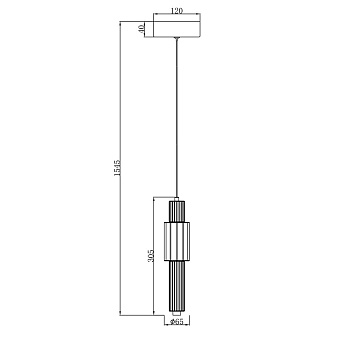 Светильник подвесной Maytoni Verticale MOD308PL-L9BL3K 8Вт LED