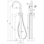 Смеситель для ванны Abber Wasser Kreis AF8116B чёрный матовый