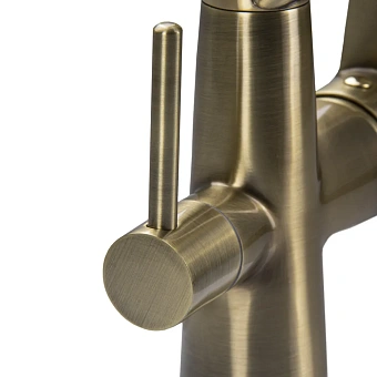 Смеситель для кухни Maxonor MN4460-27 гибкий излив бронза/чёрный