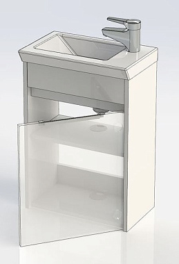 Тумба с раковиной AQUANET Дувр 213041 27,6х45х65см