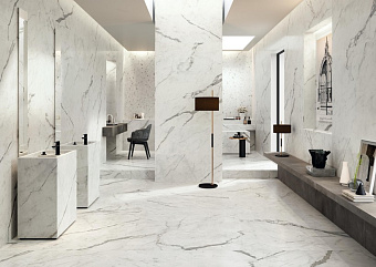 Декор Atlas Concord Италия Marvel Shine A4PH Statuario Supremo Lp Macchia Aperta 150х75см 1,125кв.м.