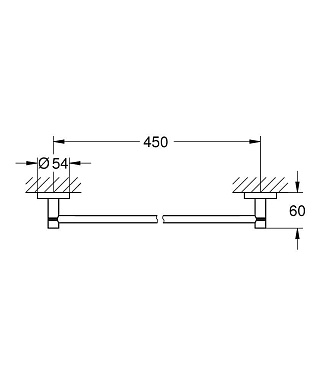 Полотенцедержатель GROHE Essentials 40688001 хром 45см