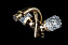 Смеситель для биде Boheme Crystal 296-CRST золотой