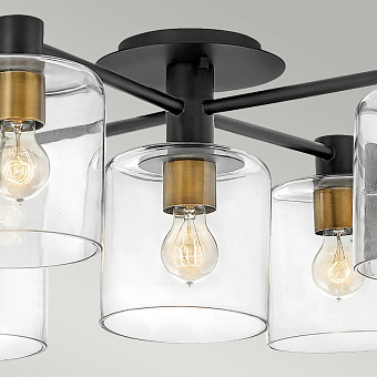 Люстра потолочная Hinkley axel QN-AXEL5-BK 300Вт 5 лампочек E27