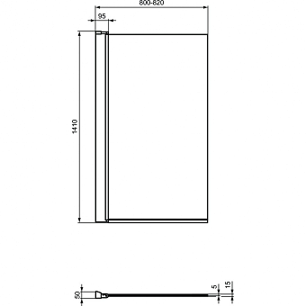 Экран для ванны IDEAL STANDARD CONNECT 2 T9923V3 5см