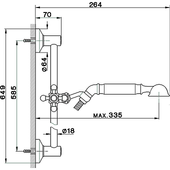 Душевой комплект Cisal Shower AR00311224 золото