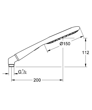 Ручной душ GROHE Rainshower Icon 27630000 фисташковый/хром