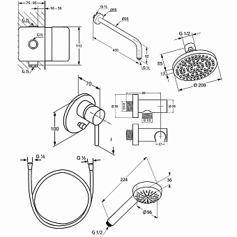 Душевая система KLUDI Bozz 386300576 хром