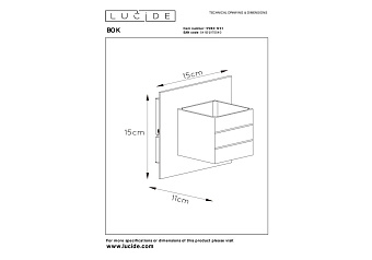 Бра Lucide BOK 17282/11/31 40Вт G9