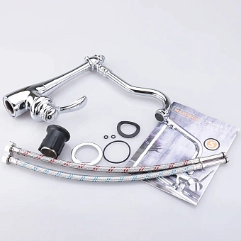 Смеситель для кухни Maxonor MN4076 поворотный излив хром