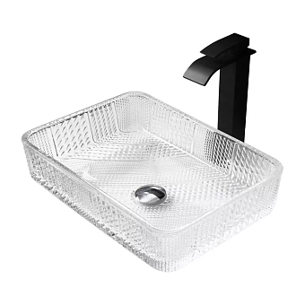 Раковина накладная Abber GLAS AK2312 46х33см