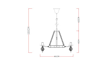 Люстра подвесная Arte Lamp CARTWHEEL A4550LM-8CK 60Вт 8 лампочек E14