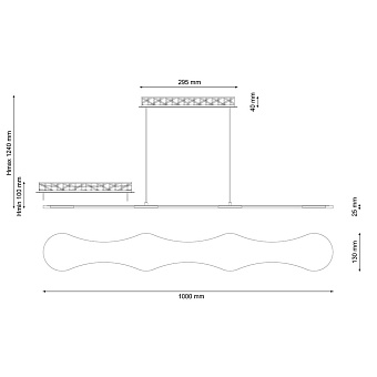 Люстра подвесная Lucia Tucci MODENA 169.4 96Вт 4 лампочек LED
