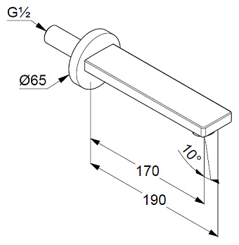 Излив KLUDI 4860005
