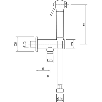Душевой комплект Cisal Shower SC00791027 бронза