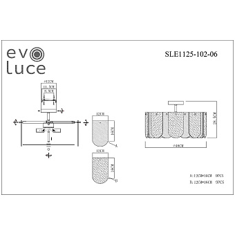 Светильник потолочный Evoluce ERZO SLE1125-102-06 240Вт E14