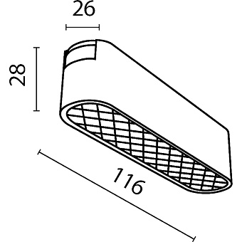 Магнитный трековый светильник Maytoni Basis Grid TR084-1-6W4K-B 6Вт LED чёрный