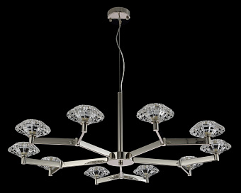 Люстра подвесная CRYSTAL LUX REBECA REBECA SP10 NICKEL 400Вт 10 лампочек G9