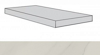 Плитка для ступеней Atlas Concord Россия Allure 620070001733 Grey Beauty Scalino Angolare Dx 33х120см 0,396кв.м. матовая