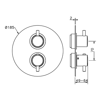 Смеситель для ванны Cisal Less New LN01810040 чёрный (матовый)