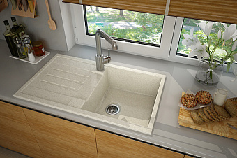 Мойка кухонная Акватон Верона 1A710032VR240 85,5х50см белый