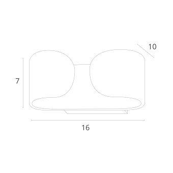 Бра Arte Lamp PARENTESI A1419AP-1GY 6Вт LED