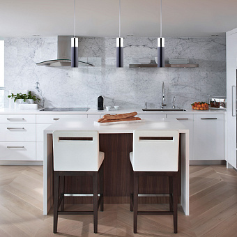 Светильник подвесной Eurosvet Double Topper 50135/1 LED хром/черный 12Вт LED